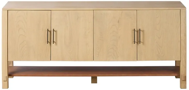 Blake Modern Classic Brown Washed Wood Media Console - 72"