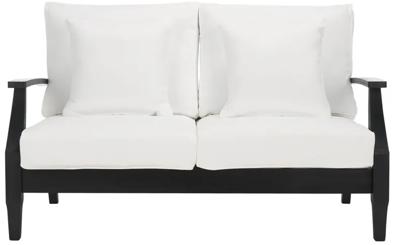 Camila Coastal Beach Black Outdoor Loveseat
