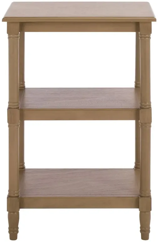 Ruie Updated Traditional Beige Pine Rectangular Accent Table