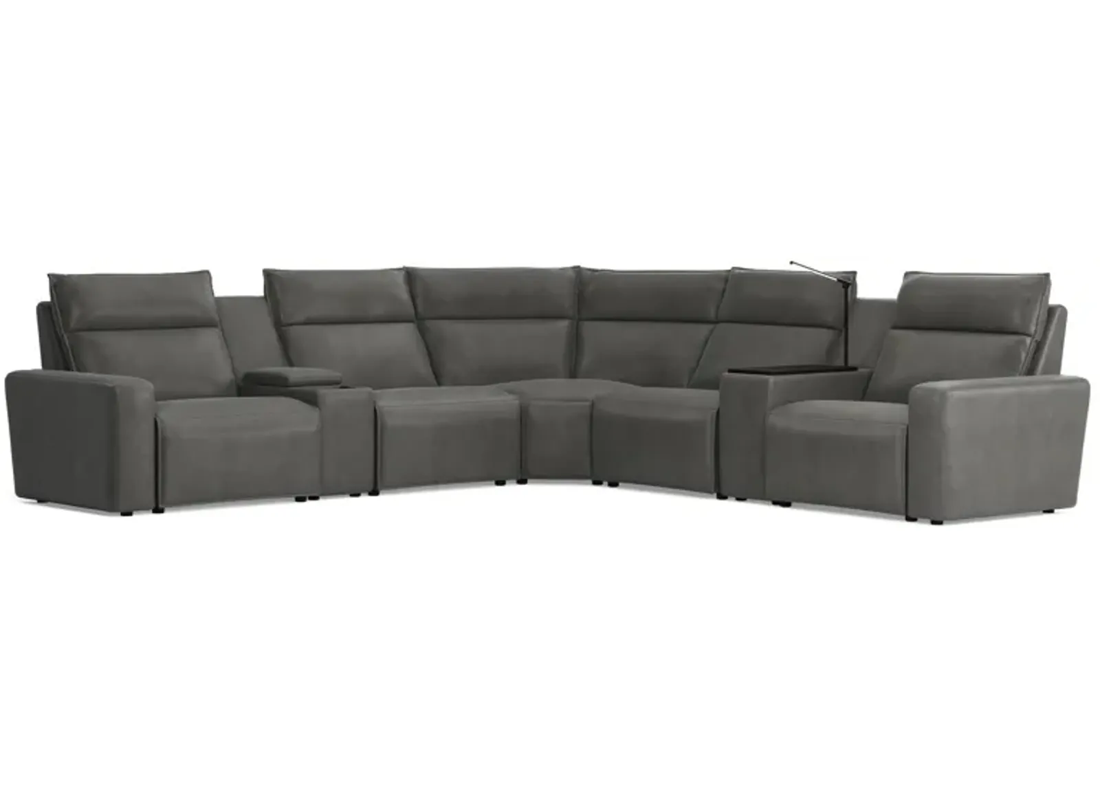 Modular Two 7-Piece Console Sectional - Charcoal