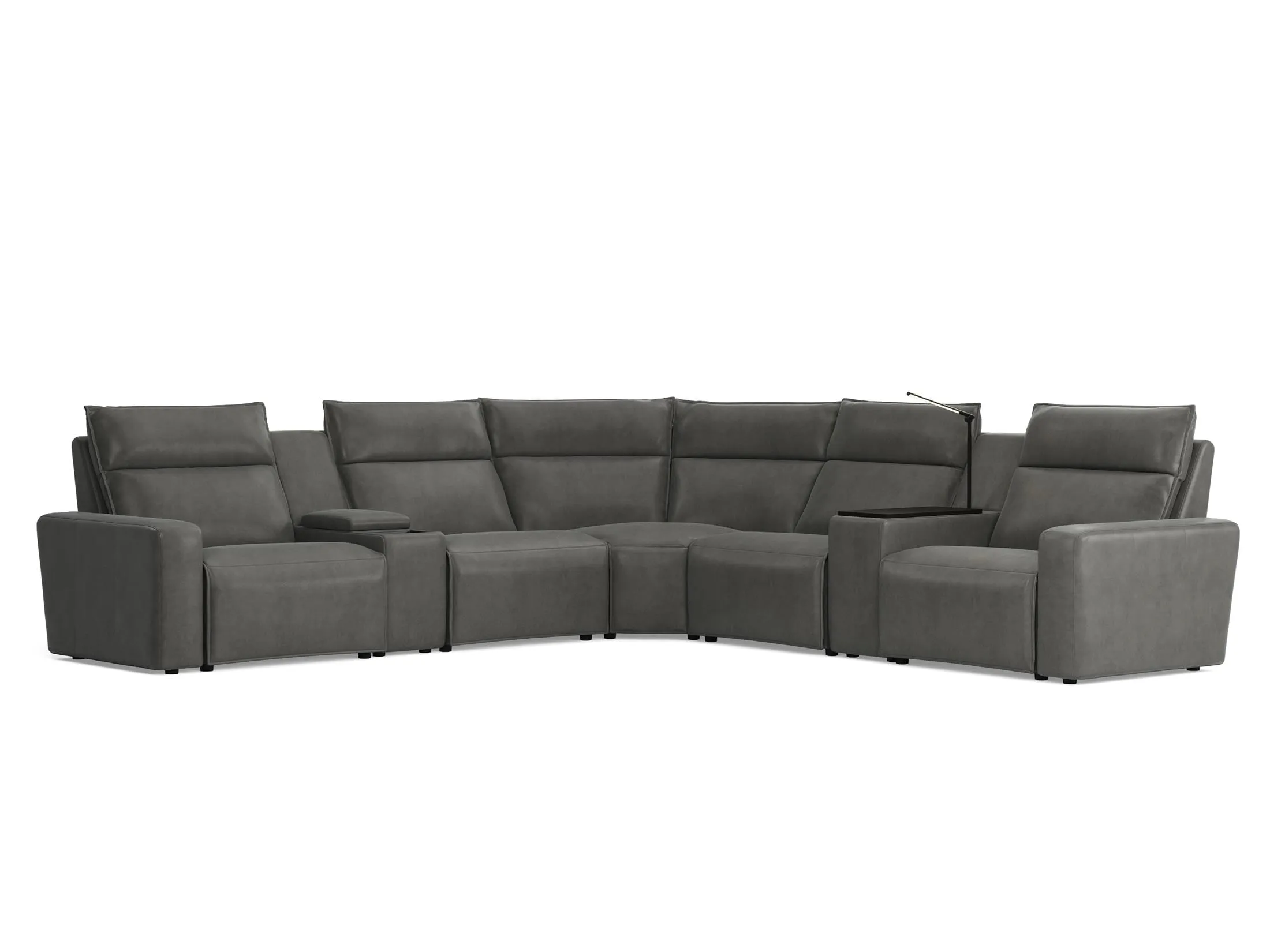 Modular Two 7-Piece Console Sectional - Charcoal