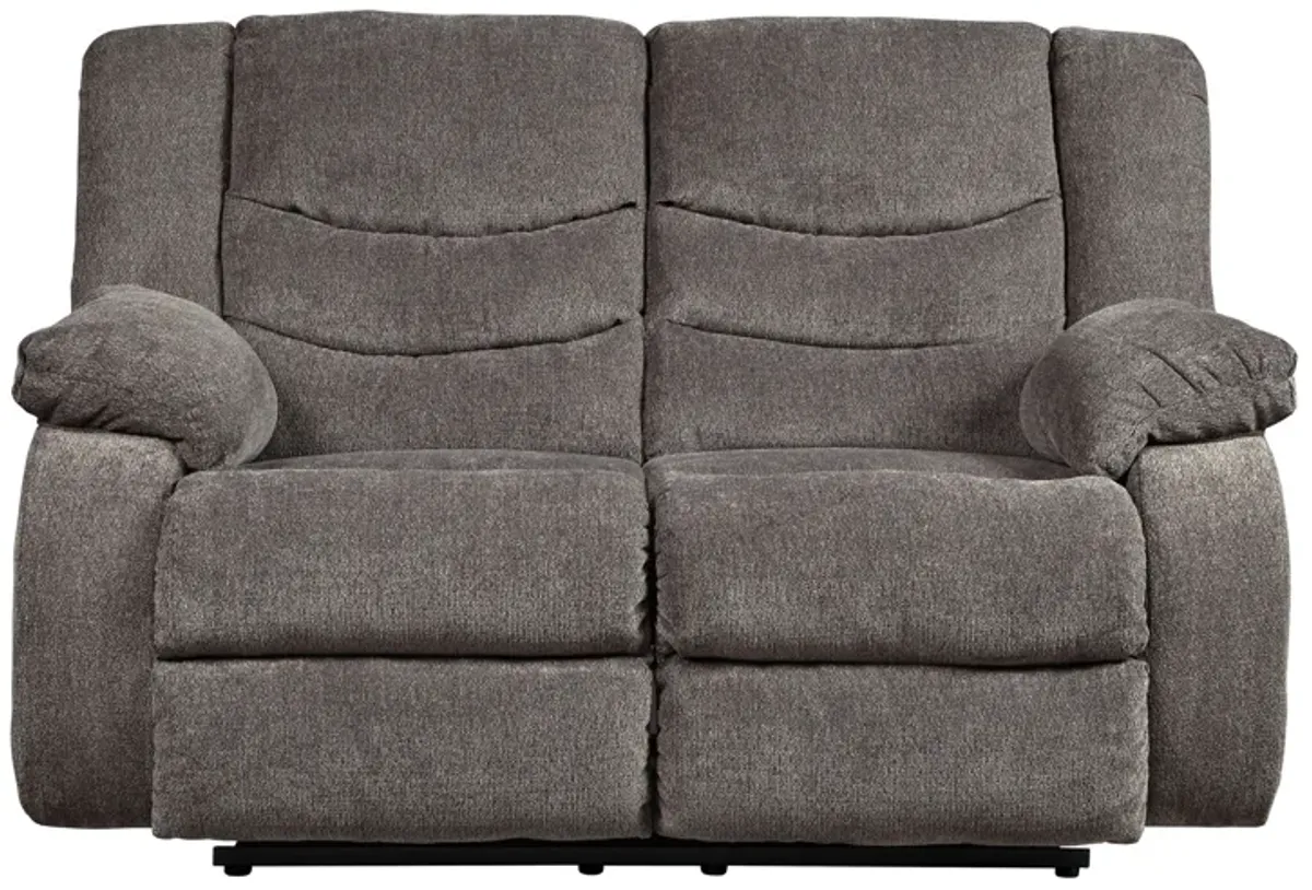 Tulen Reclining Loveseat in Gray