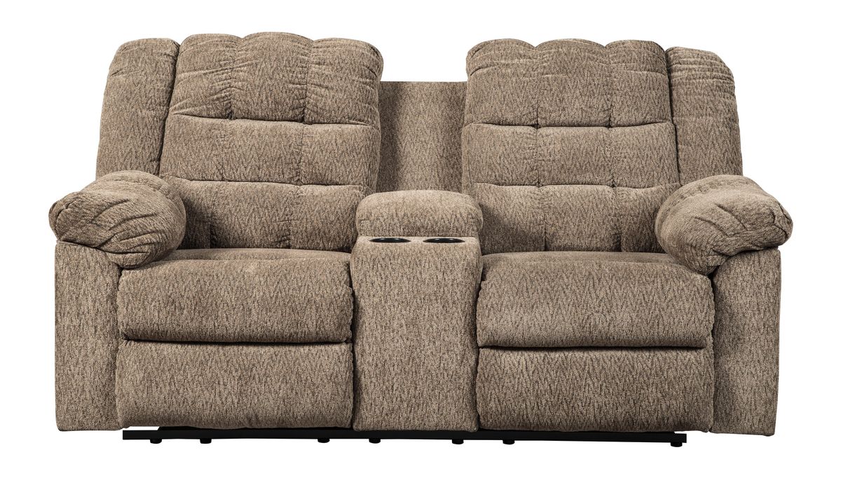 Workhorse Reclining Loveseat with Console