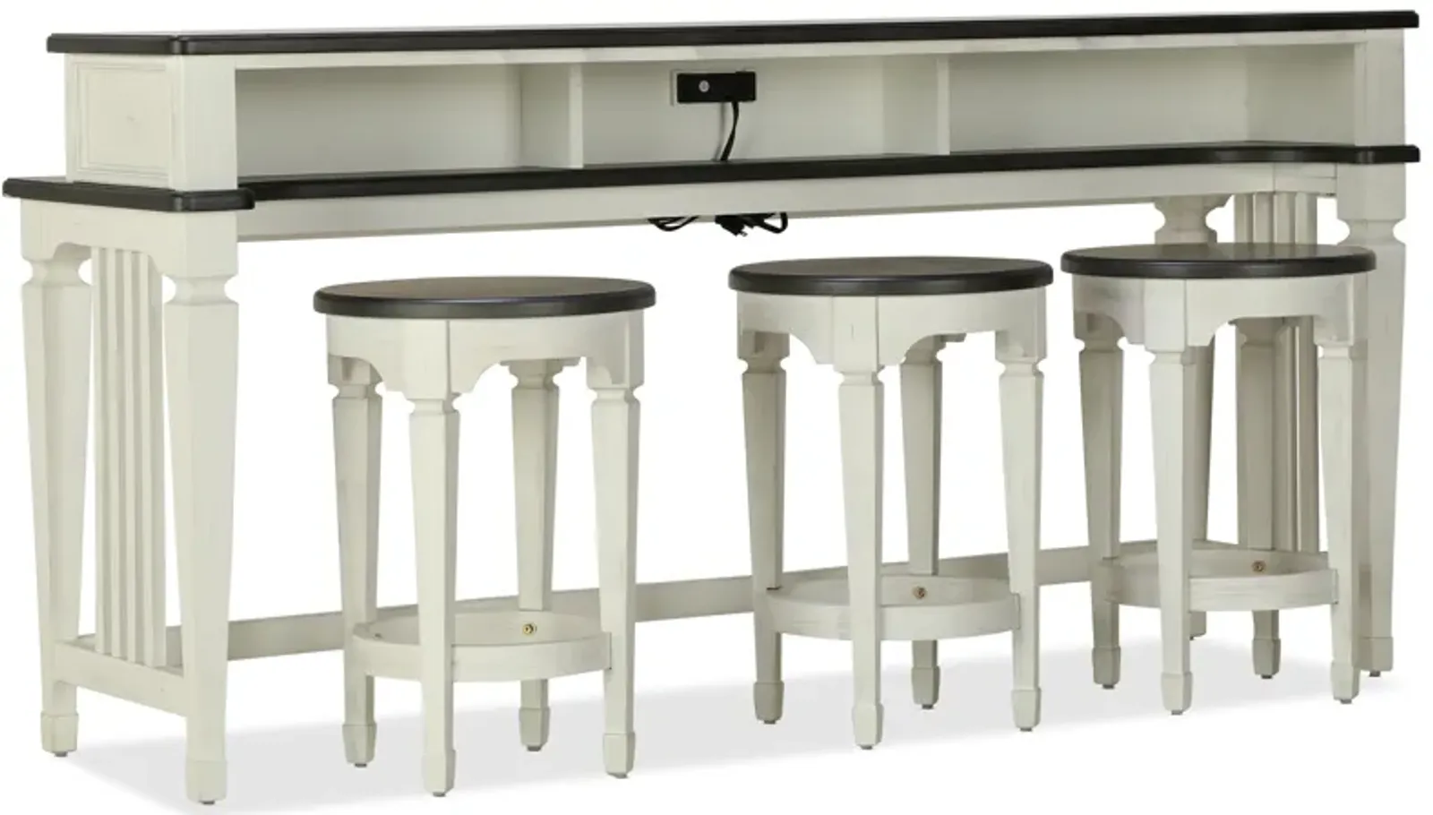 Caden Sofa Table and 3 Stools