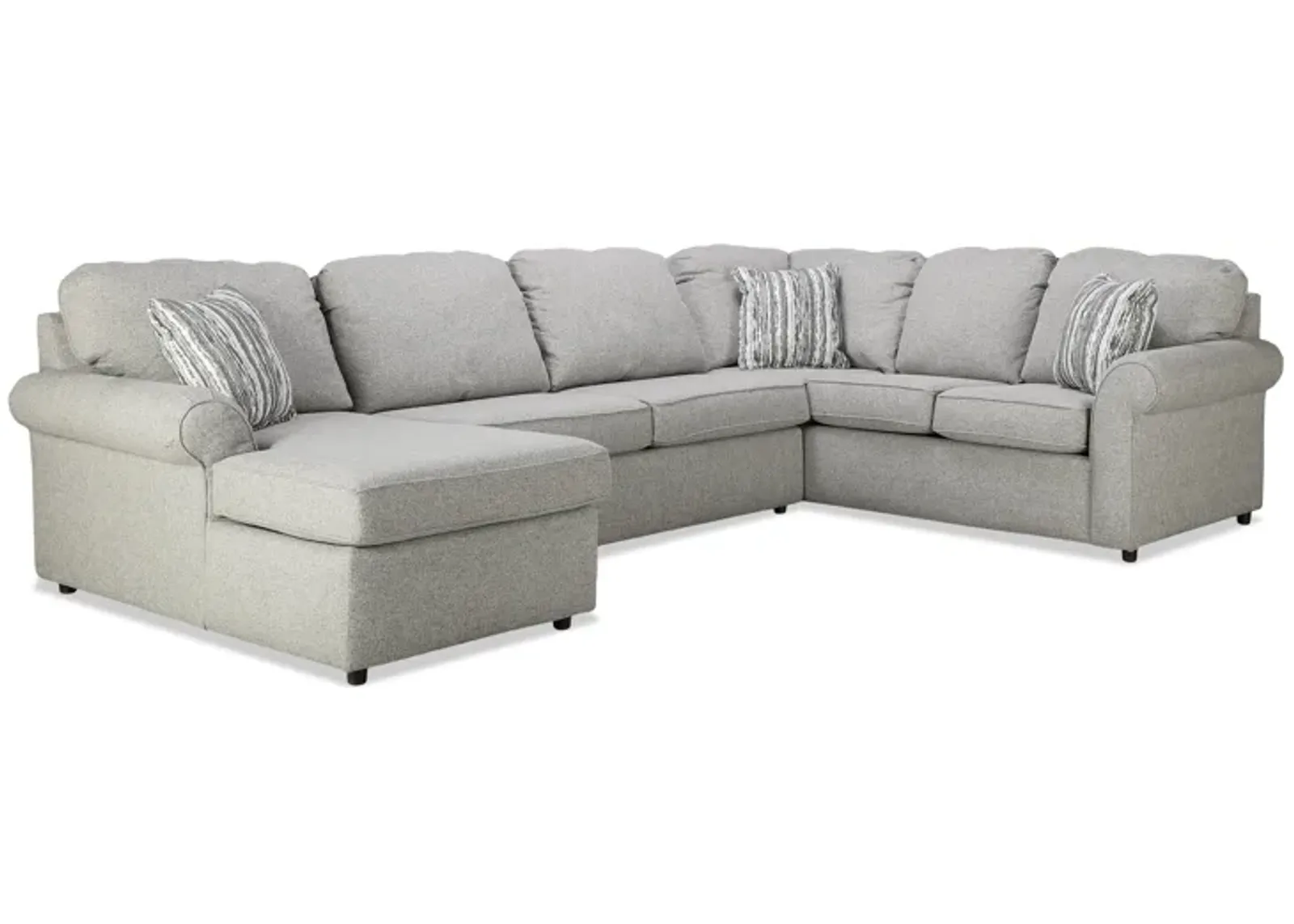 Walnut 3-Piece Sectional