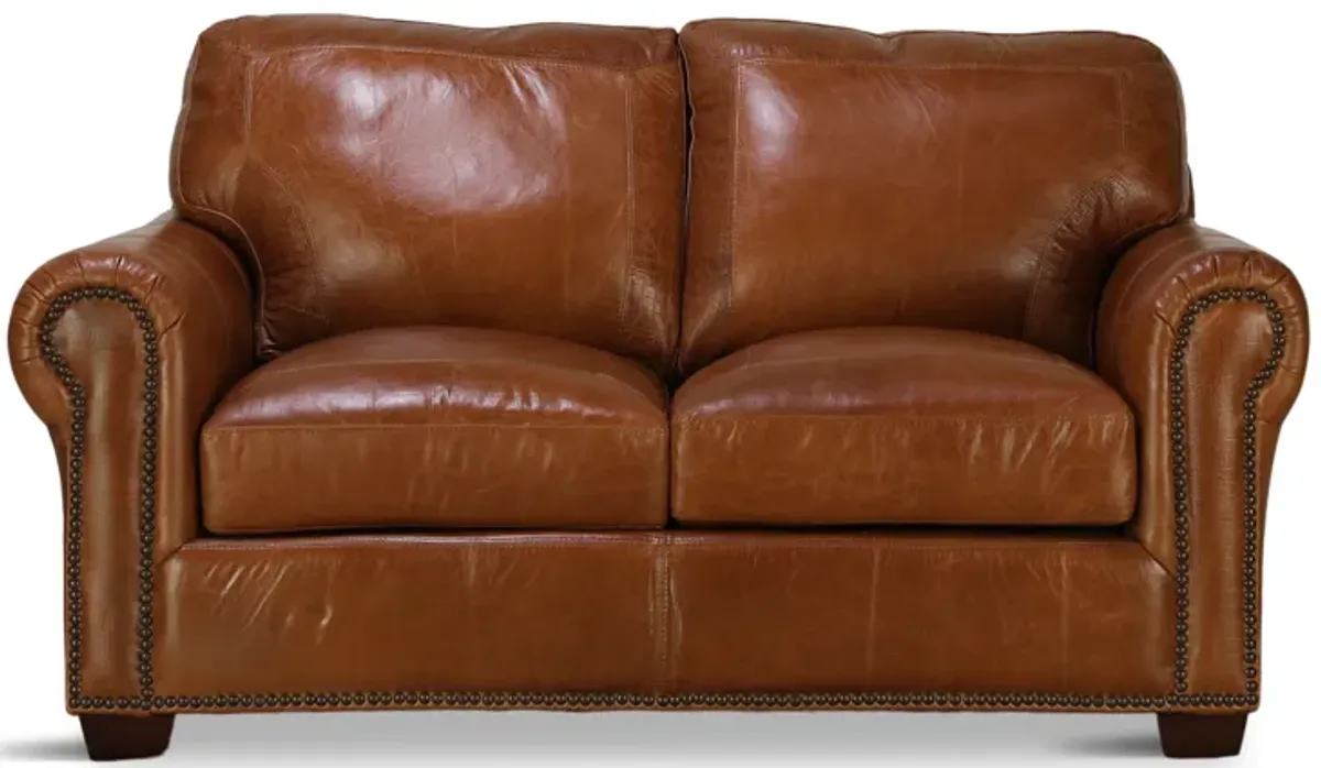 Park Avenue Leather Loveseat