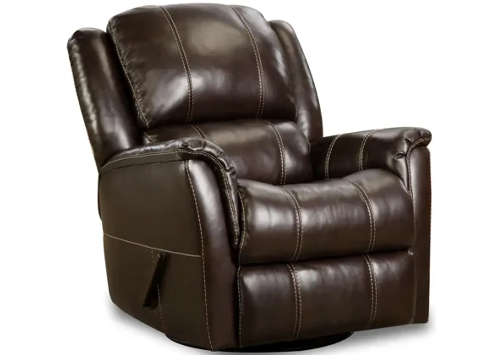 Delia Swivel Glider Leather Recliner