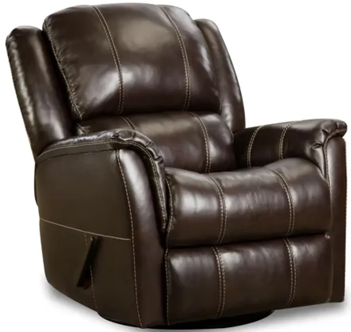 Delia Swivel Glider Leather Recliner