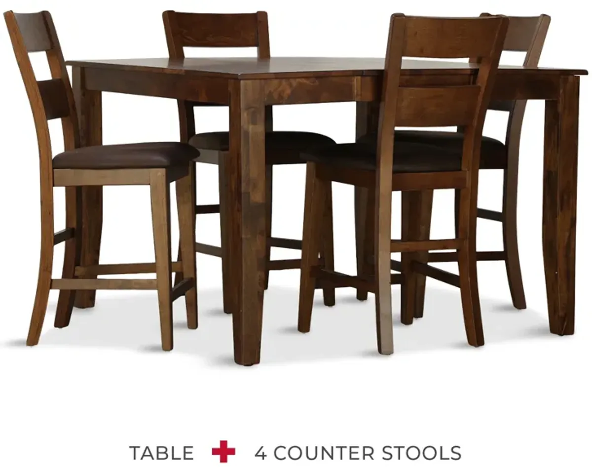 Callie 5-Piece Counter Height Dining Set