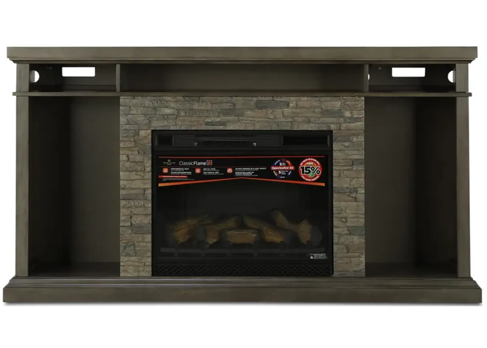 Castrock 73" TV with Electric Fireplace