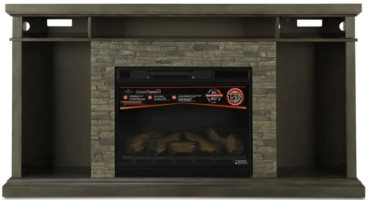 Castrock 73" TV with Electric Fireplace