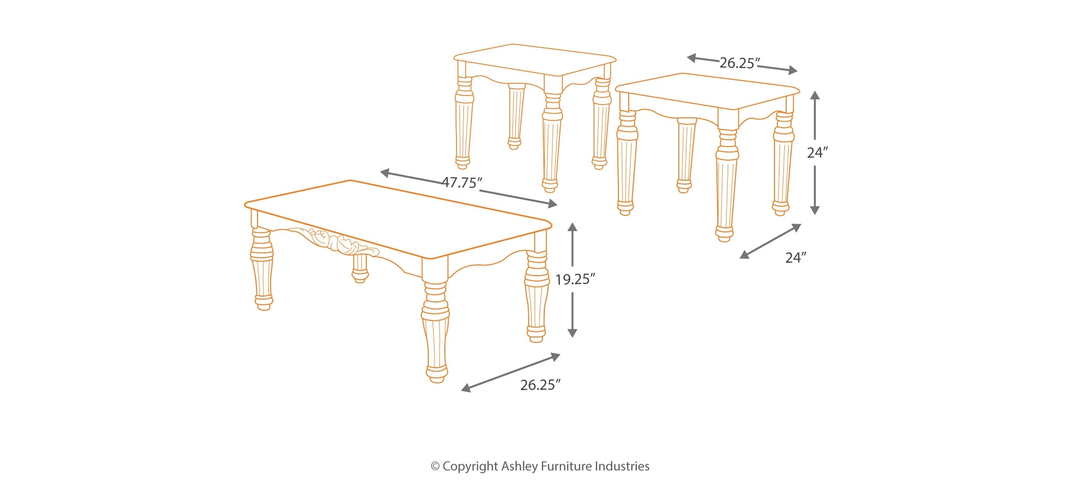 North Shore Table (Set of 3)