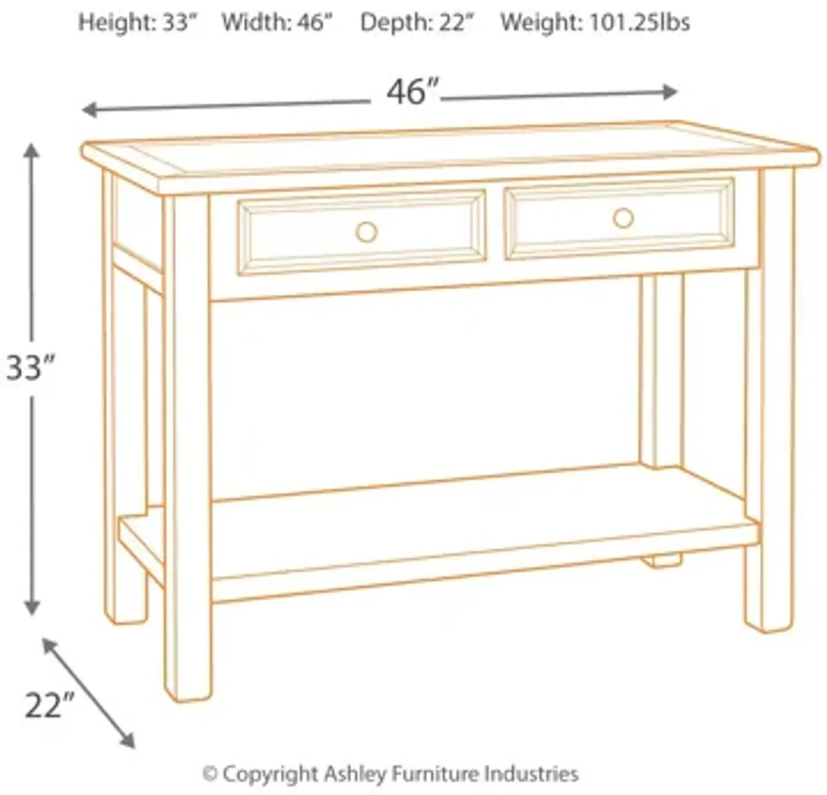 Bolanburg Sofa Table