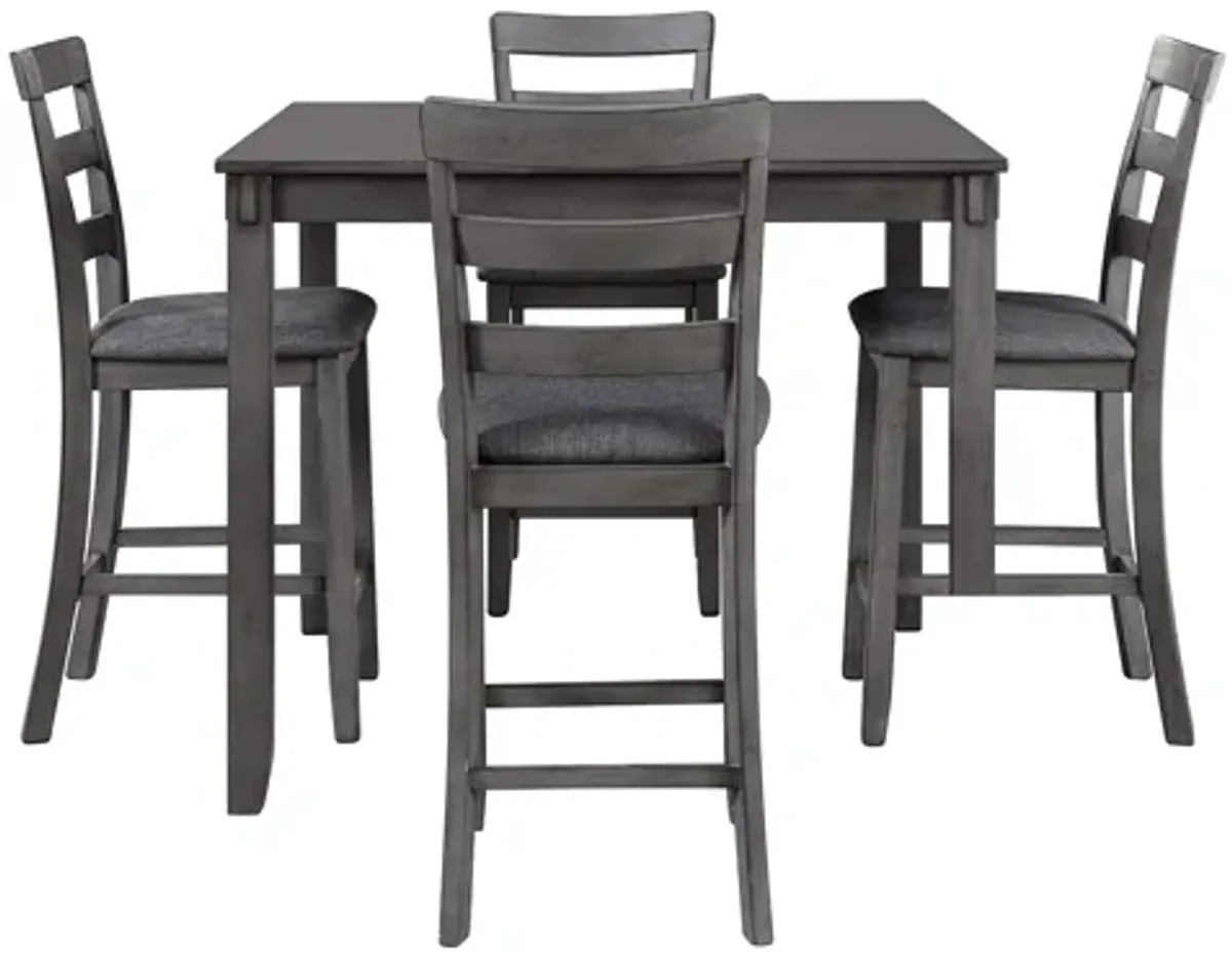 Bridson 5 Piece Counter Dining in Gray