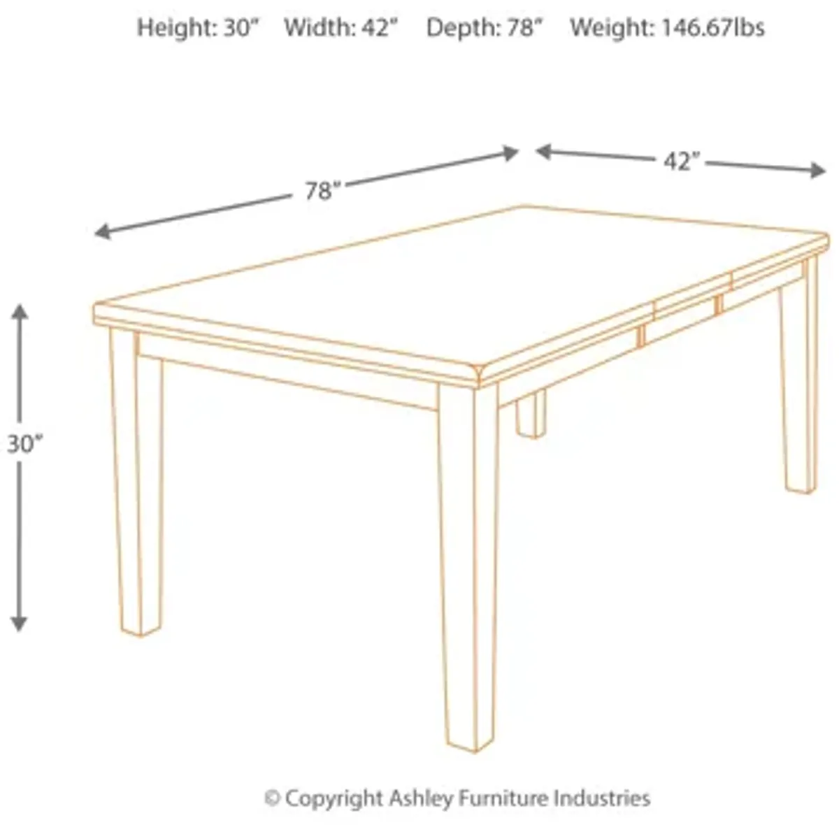 Ralene Dining Extension Table