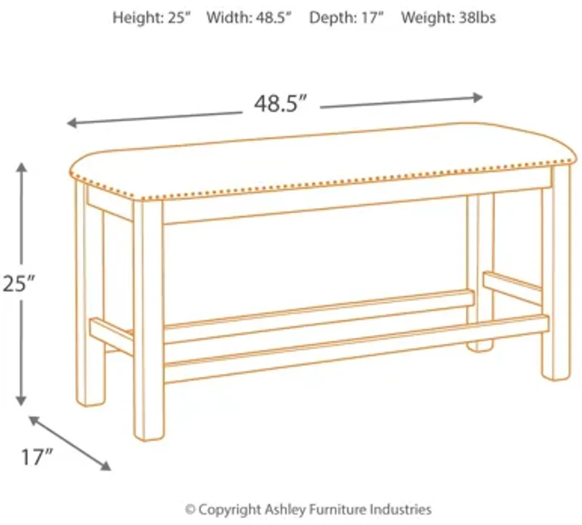 Moriville Counter Height Dining Bench