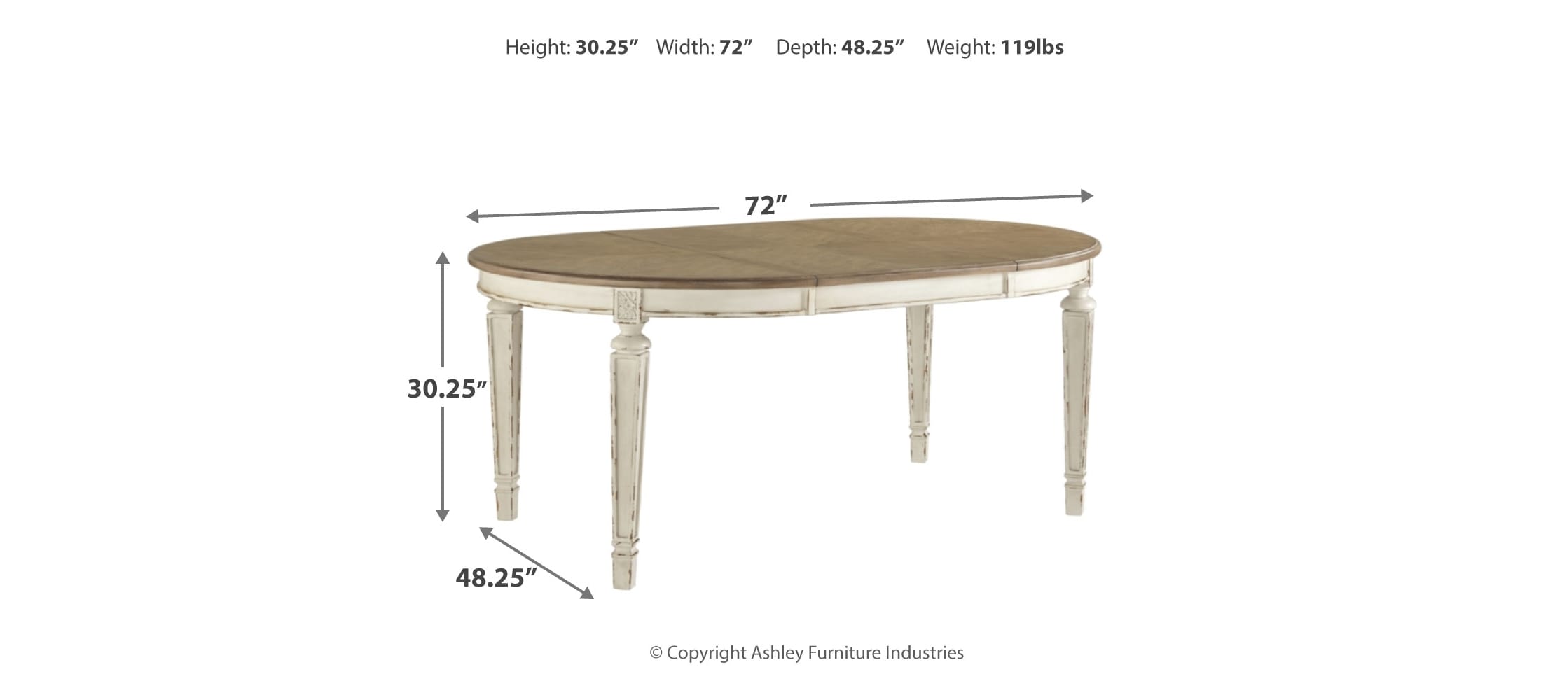 Realyn Dining Extension Table