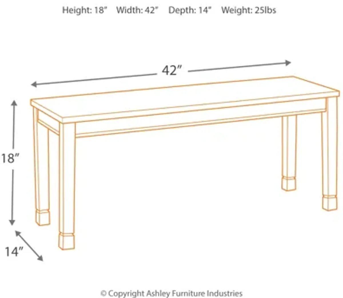 Whitesburg Dining Bench