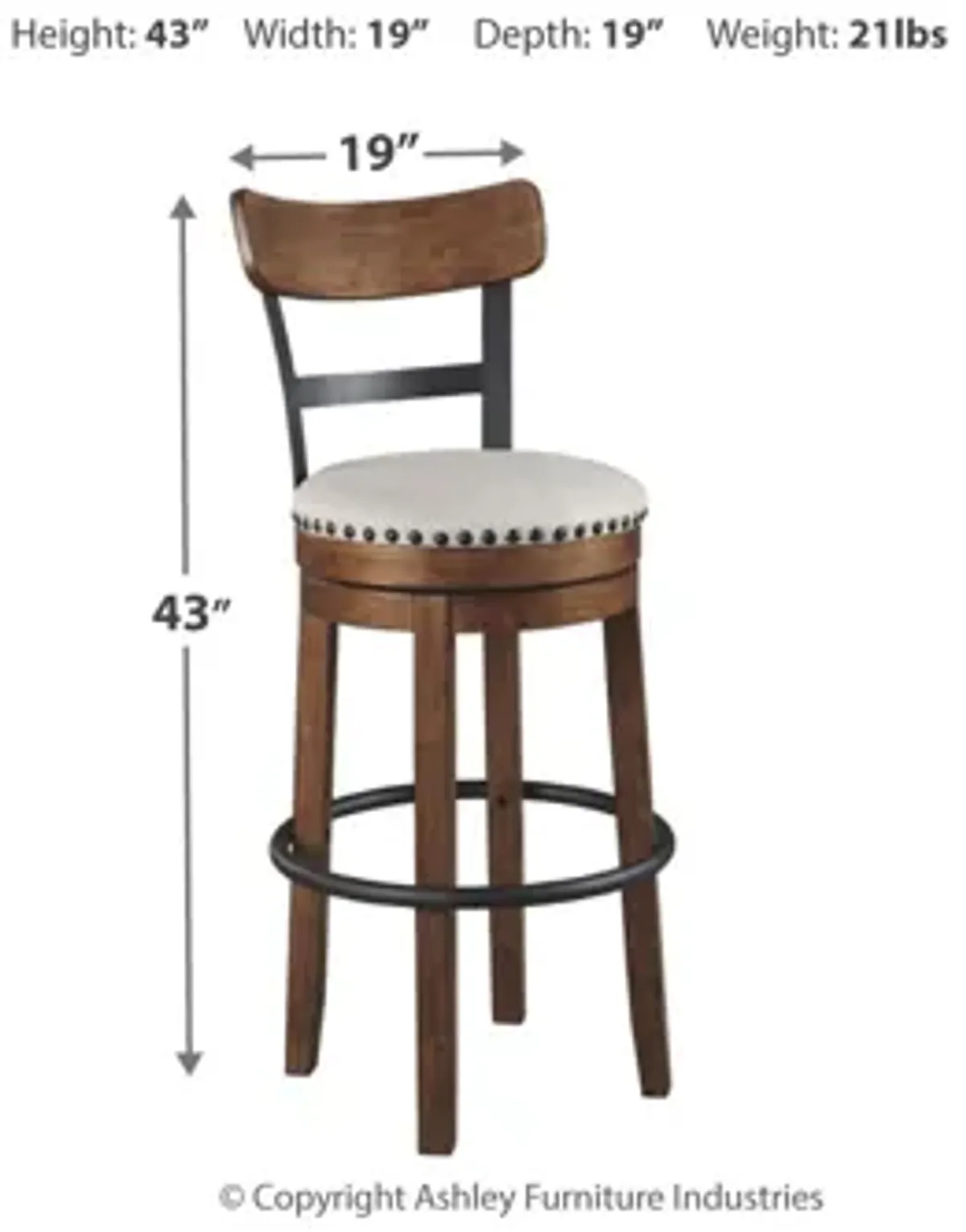 Valebeck Bar Height Bar Stool