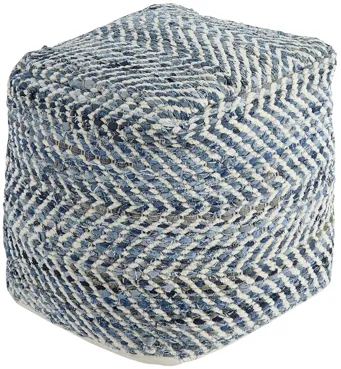 Chevron Pouf