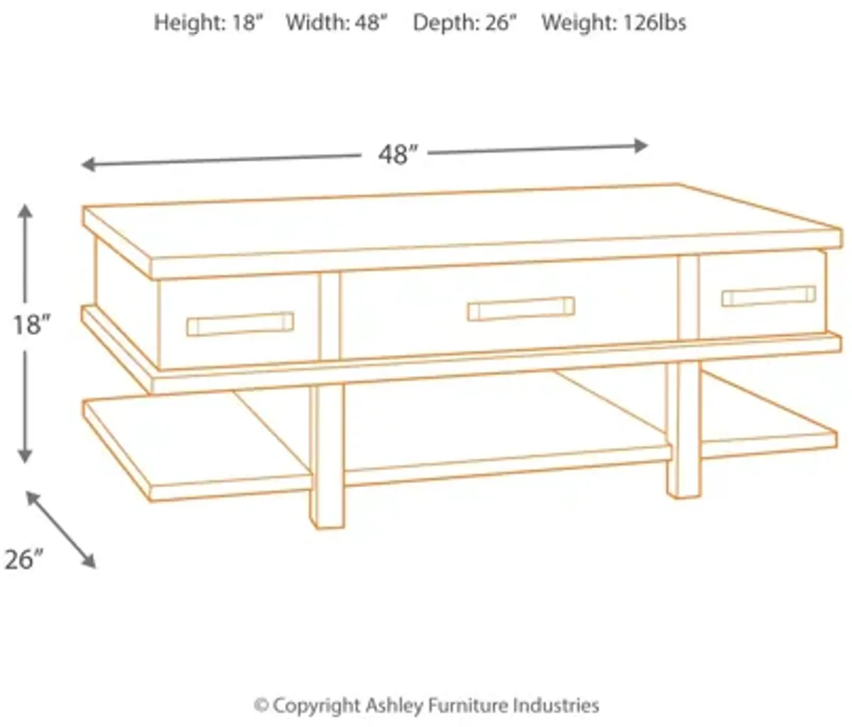 Stanah Lift-Top Coffee Table