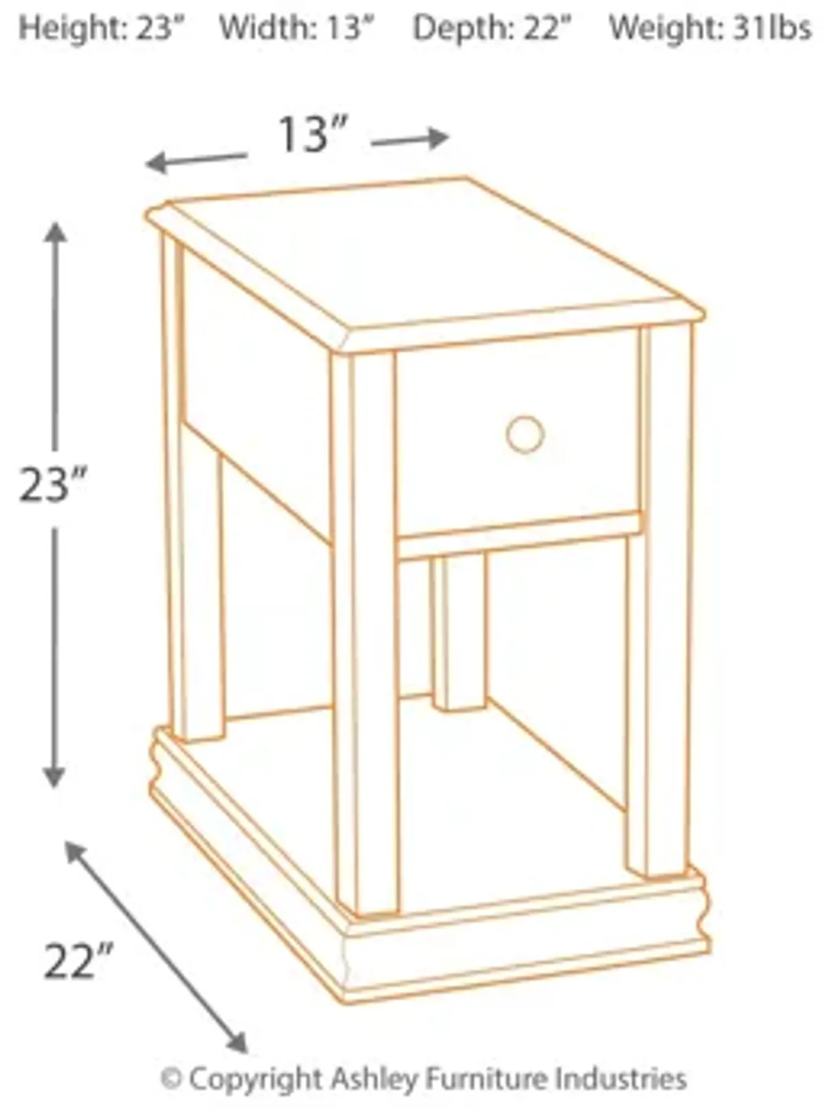 Breegin Chairside End Table