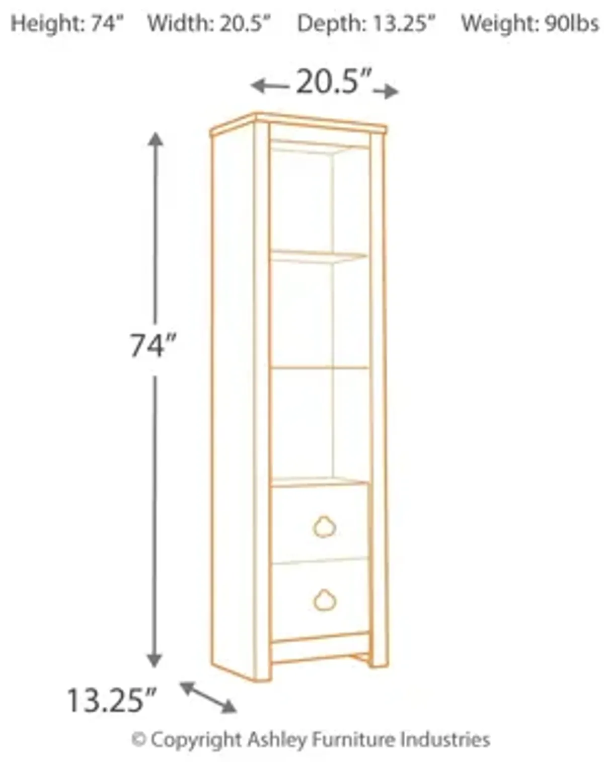 Willowton 2 Drawer Pier