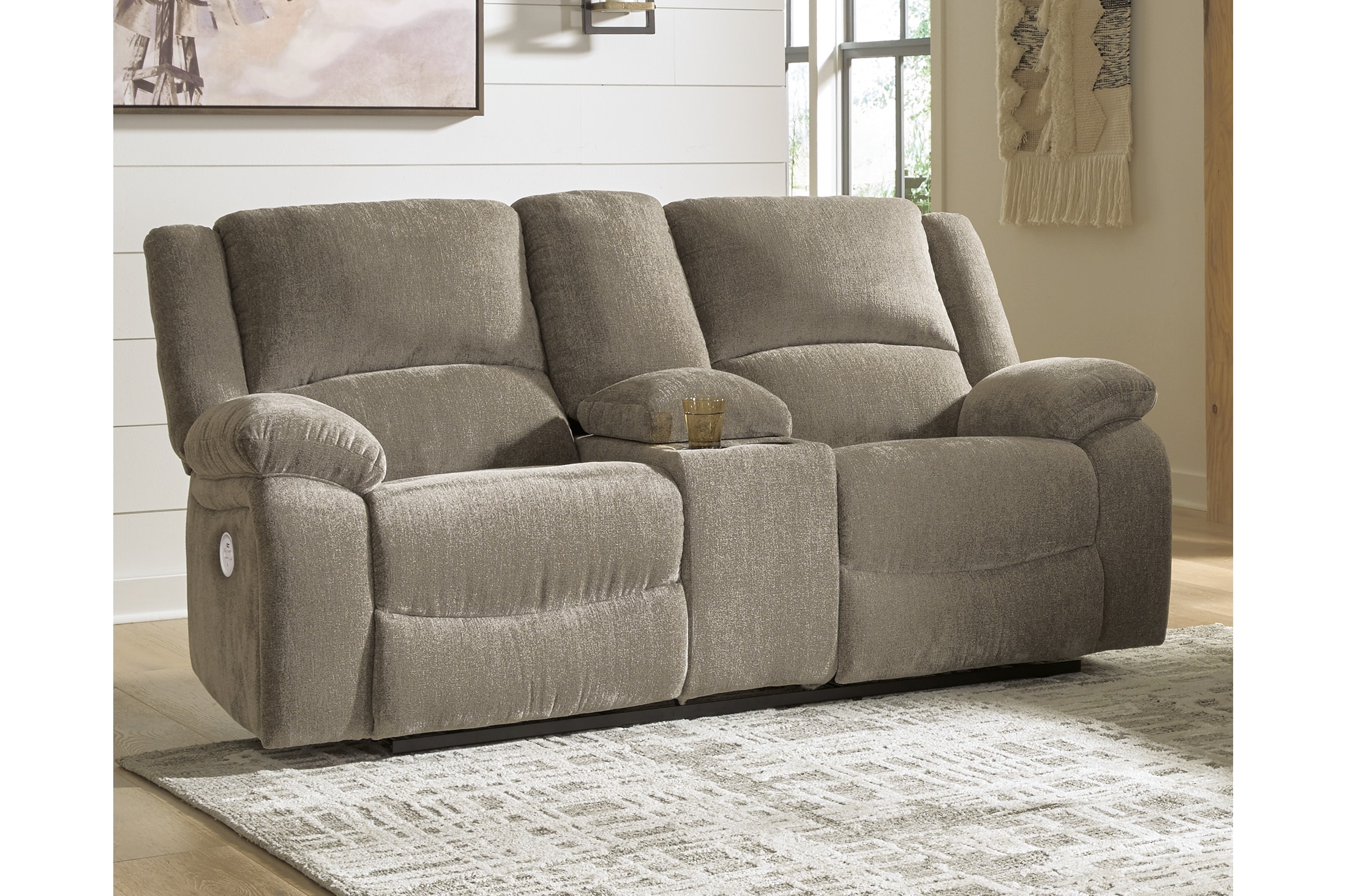 Draycoll Power Reclining Loveseat with Console