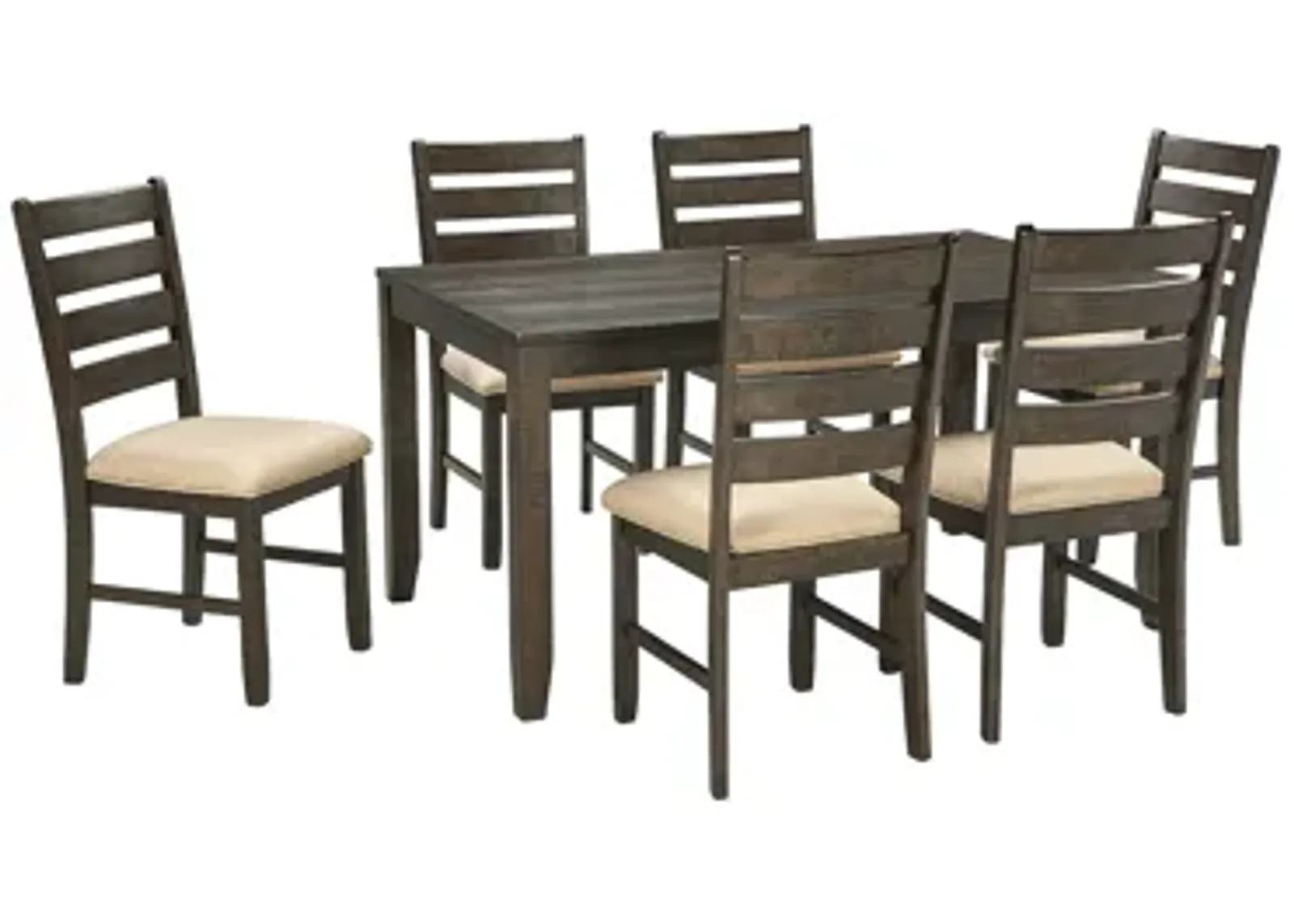 Rokane Dining Table and Chairs (Set of 7)