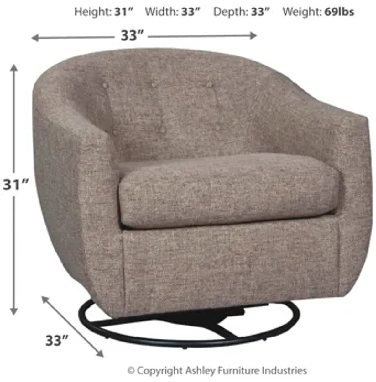 Upshur Swivel Glider Accent Chair