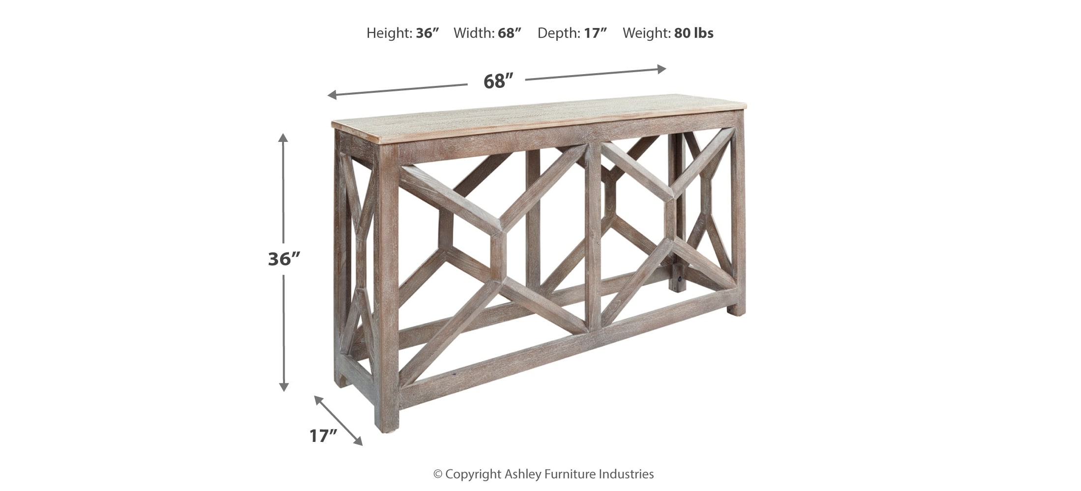 Lanzburg Sofa Table