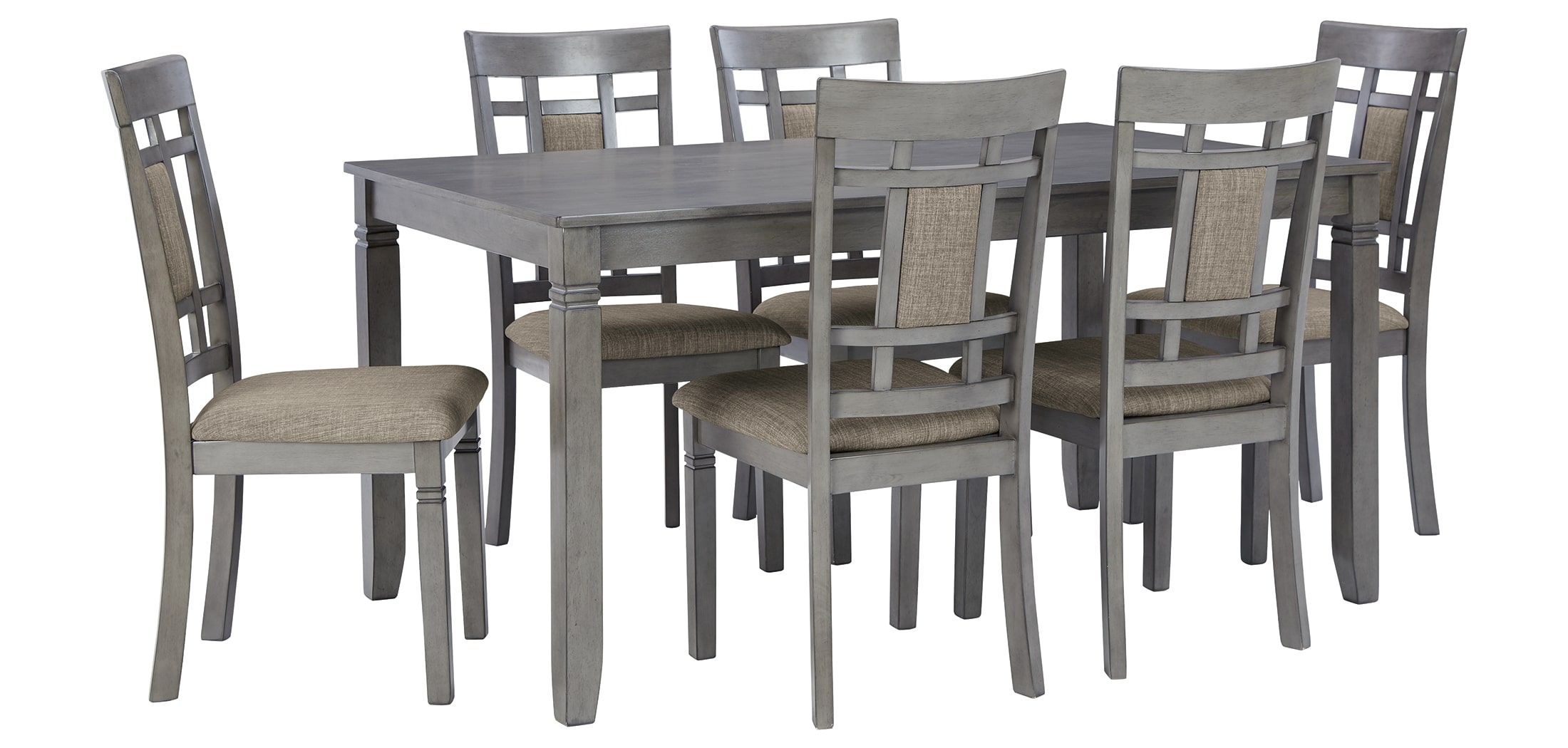 Jayemyer Dining Table and Chairs (Set of 7)