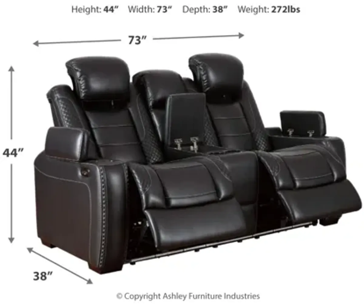 Party Time Power Reclining Loveseat with Console