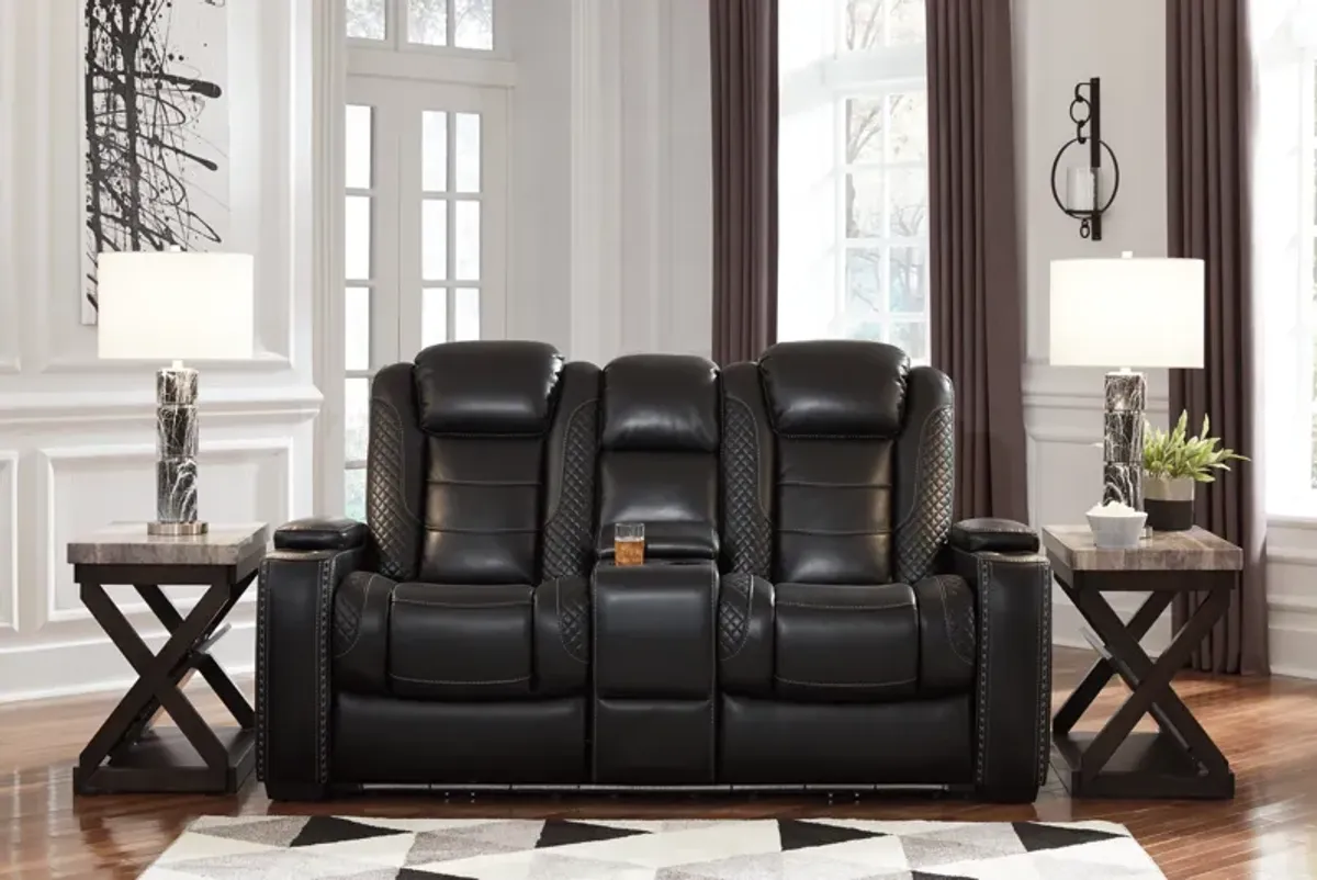 Party Time Power Reclining Loveseat with Console