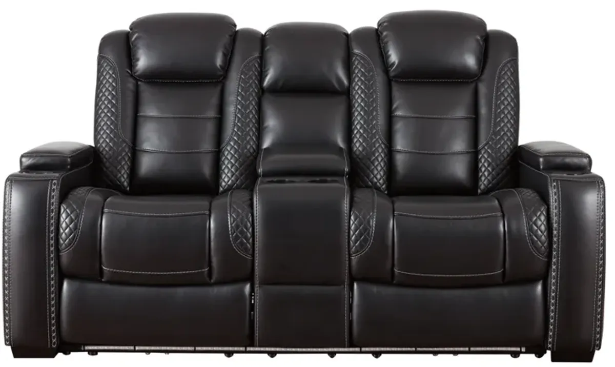 Party Time Power Reclining Loveseat with Console