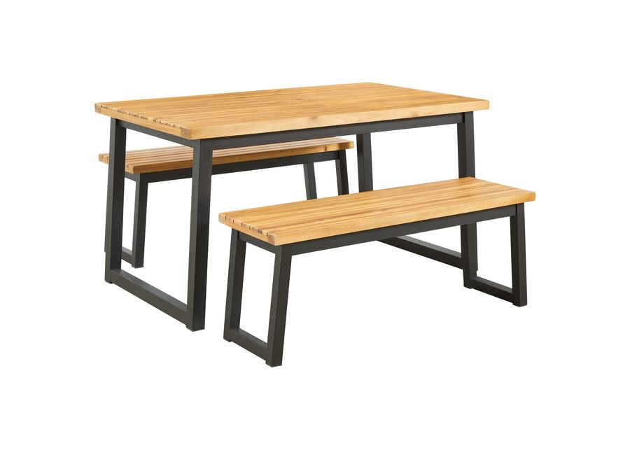 Town Wood Outdoor Dining Table Set (Set of 3)