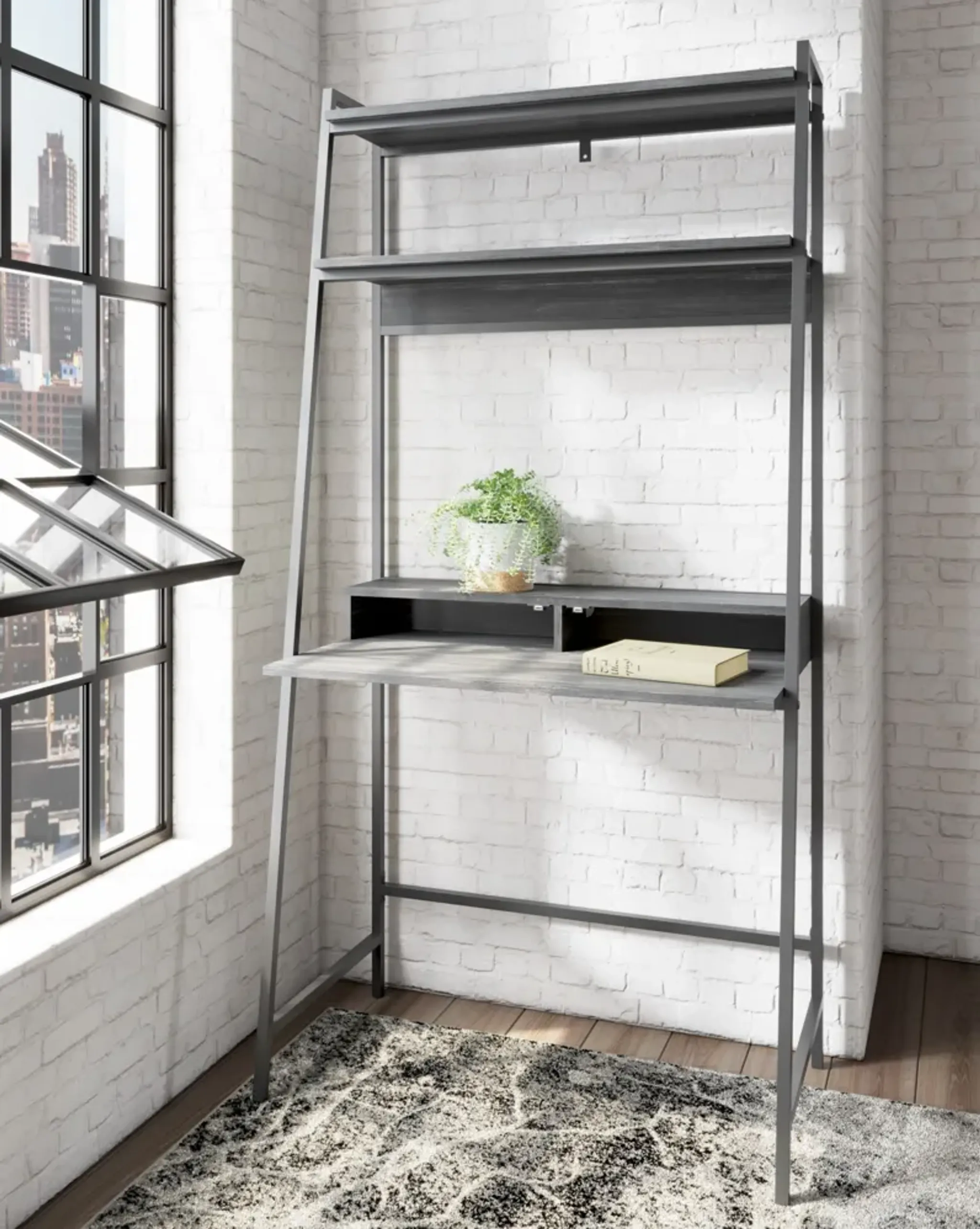 Yarlow Shelf Desk Levin Furniture Mattress | Furniture.com
