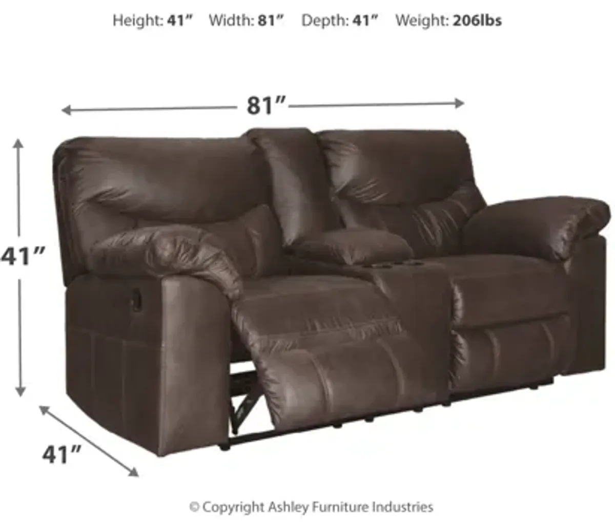 Boxberg Reclining Loveseat with Console