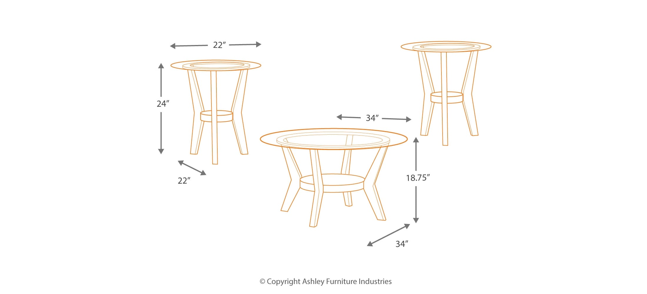 Fantell Table (Set of 3)