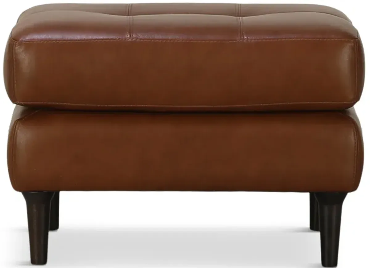 Alaric Leather Ottoman