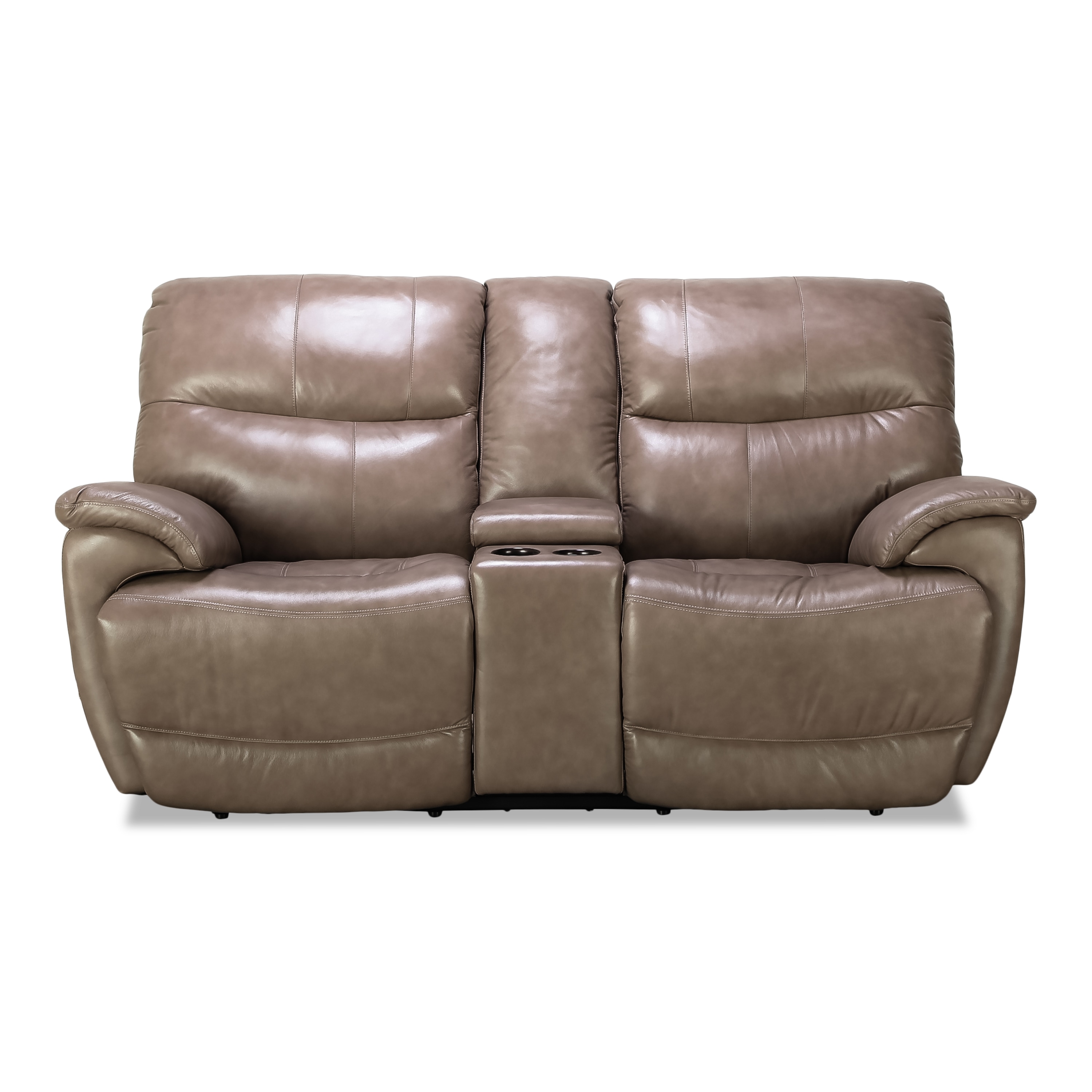 Brookville Leather Power Reclining Loveseat with Console