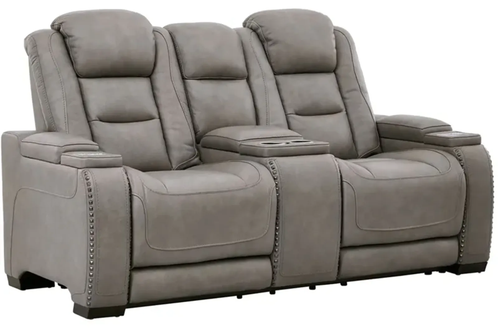 Man-Den Triple Reclining Loveseat with Console