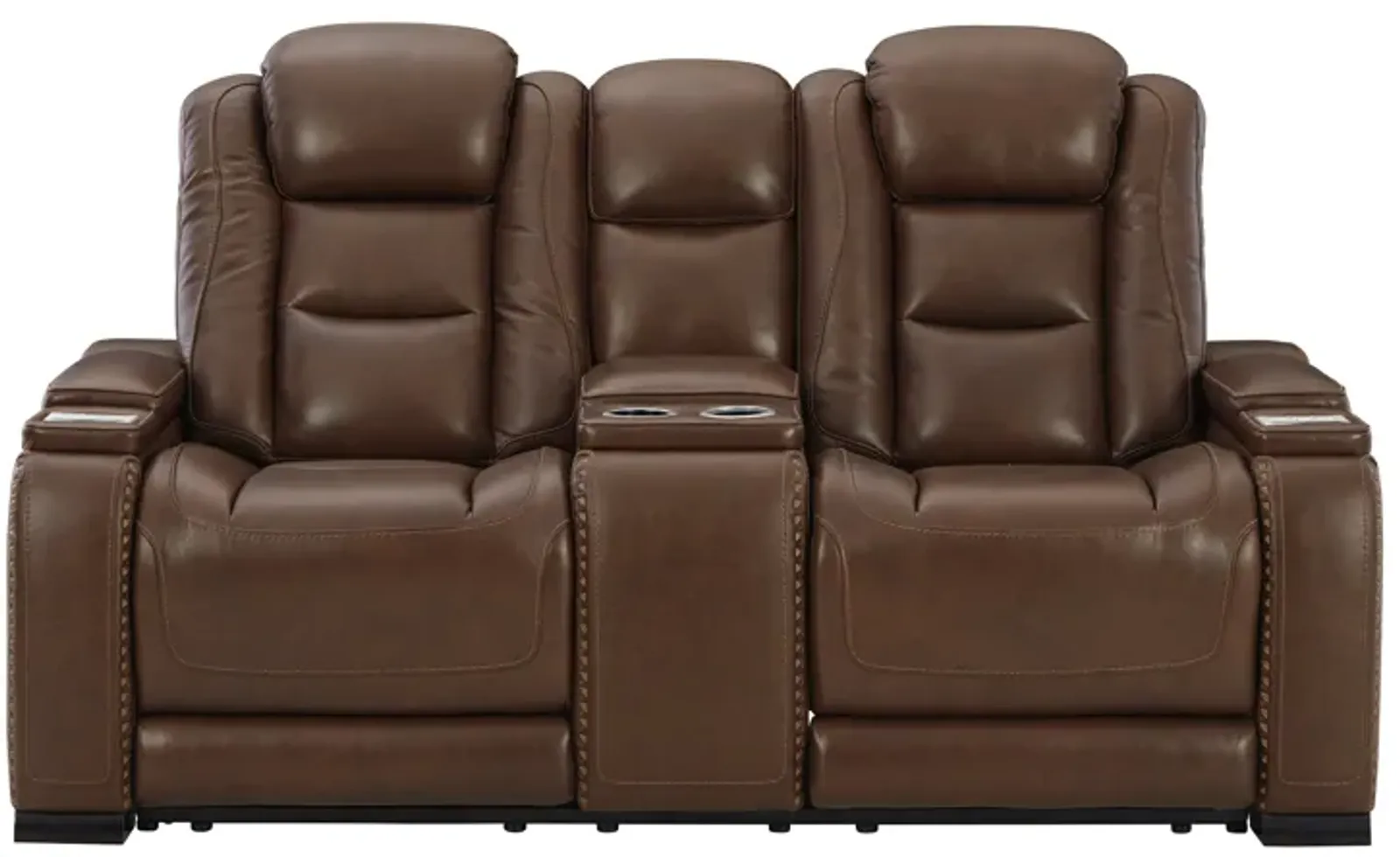 Man-Den Power Reclining Loveseat with Console