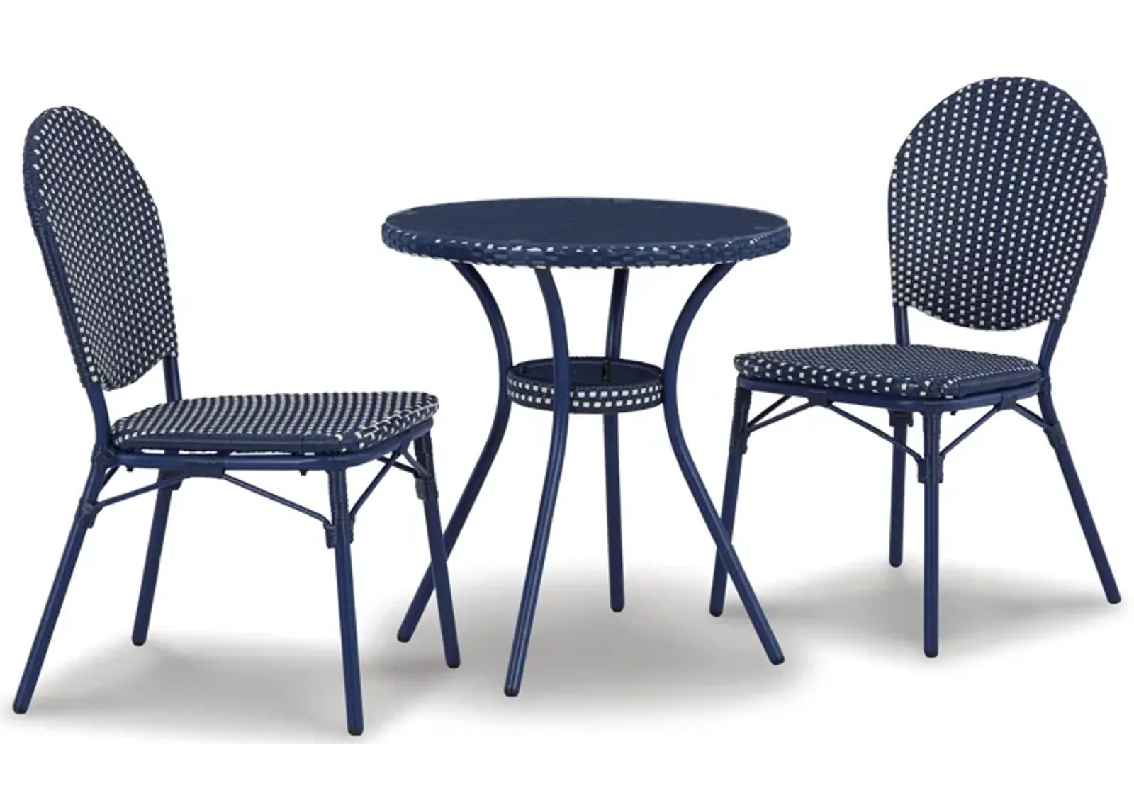 Odyssey Outdoor Table and Chairs (Set of 3) in Blue