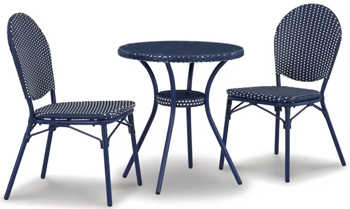 Odyssey Outdoor Table and Chairs (Set of 3) in Blue