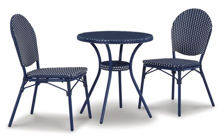 Odyssey Outdoor Table and Chairs (Set of 3) in Blue
