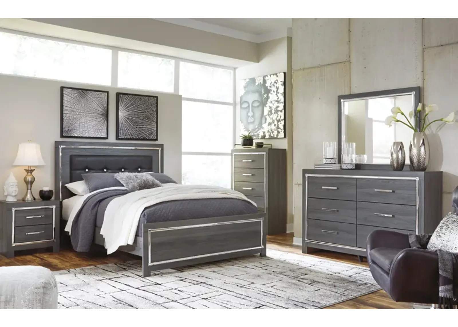 Lodanna 3-Piece King Upholstered Panel Bedroom Set