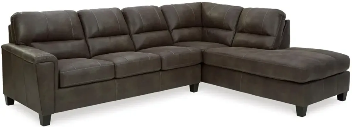 Navi 2-Piece Smoke Sleeper Sectional with Chaise