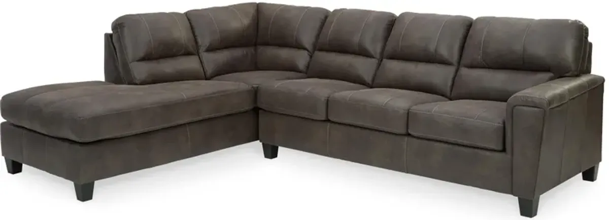 Navi 2-Piece Smoke Sleeper Sectional with Chaise