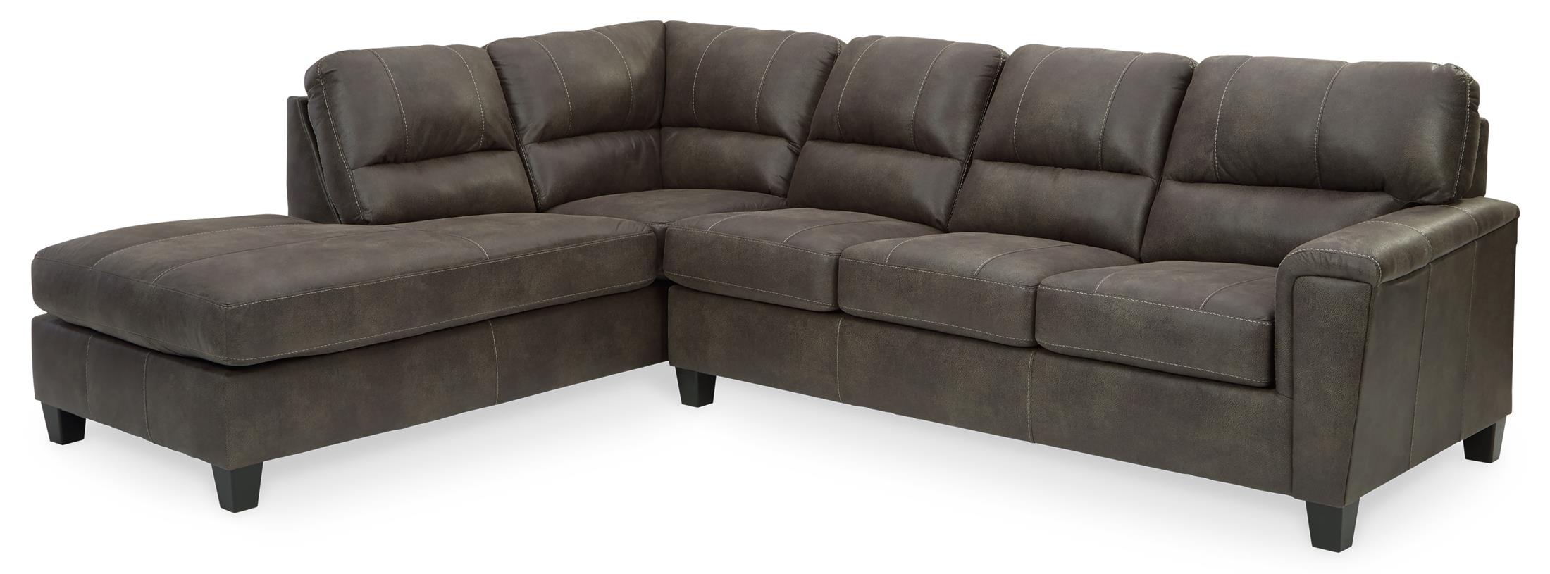 Navi 2-Piece Smoke Sleeper Sectional with Chaise